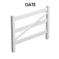 Hamptons 3 Rail  GATE  1800Wx1300mmH