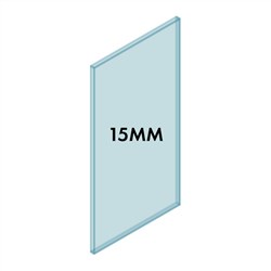 15mm Frameless Bal Glass 350W x 1000H