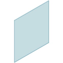 12mm CHANNEL Glass 1600W x 1350H