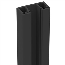 50x25mm  5800mm  HALF POST  BLACK