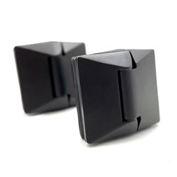 Atlantic Hinge  Glass to Glass  BLACK