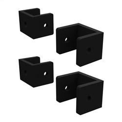 BARR  C Bracket 25mmH 4 pk  Black