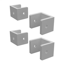 BARR  C Bracket 25mmH 4 pk  White