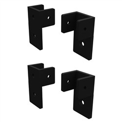 BARR  C Bracket 60mmH 4 pk  Black