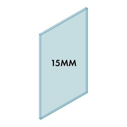 15mm Frameless Bal Glass 600W x 1000H