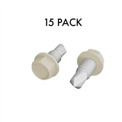 C BOND  Tek Screws  PRIMROSE  15PK