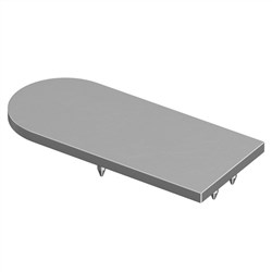 CURVA  90x40mm  END CAP  MILL