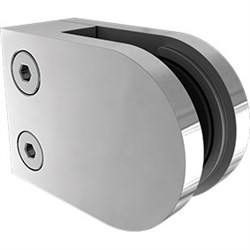GLASS CLAMP  D FLAT BACK  SATIN