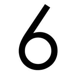 Posta  50mm High  BLACK  Num 6