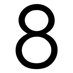Posta  120mm High  BLACK  Num 8