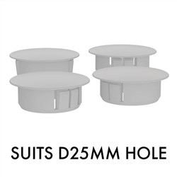 Six Star Post Plug 32mm Diam 4PK WHITE