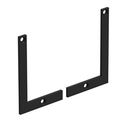 Visor 2 x Face Mount END PLATES Black